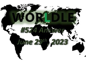 Daily Worldle 524 Answers - June 29th 2023