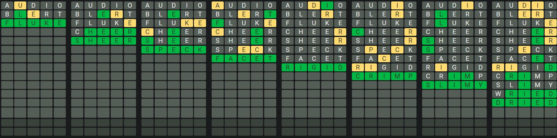 Daily Octordle 532 Sequence Answer - July 10th 2023