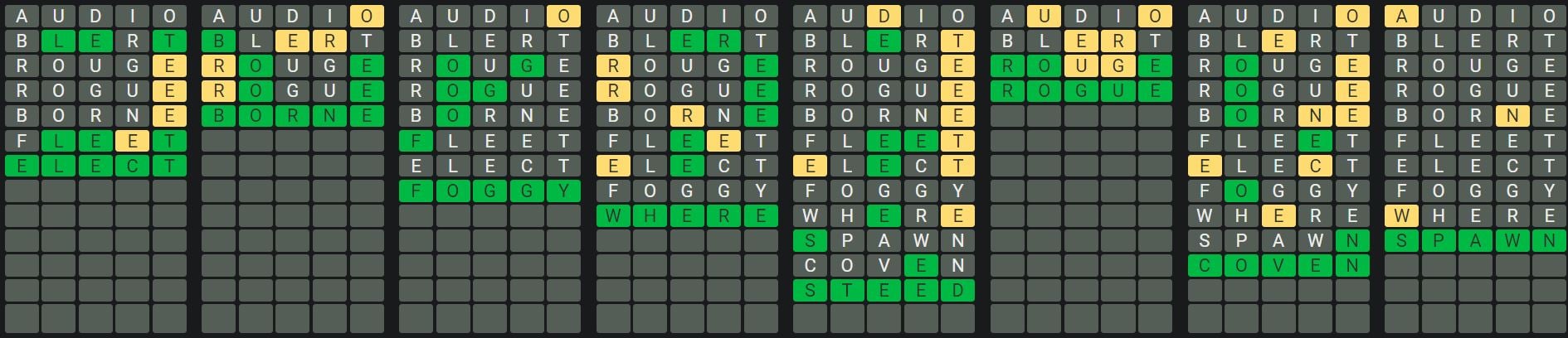Daily Octordle Answer 532 - July 10th 2023