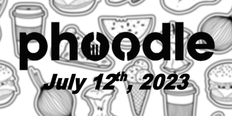 Daily Phoodle - 12th July 2023