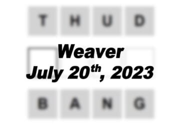 Daily Weaver Answers - 20th July 2023