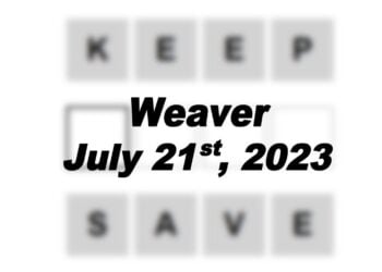 Daily Weaver Answers - 21st July 2023
