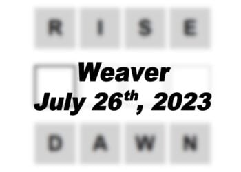 Daily Weaver Answers - 26th July 2023