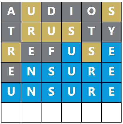 Daily Word Hurdle #1084 Afternoon Answer - 13th July 2023