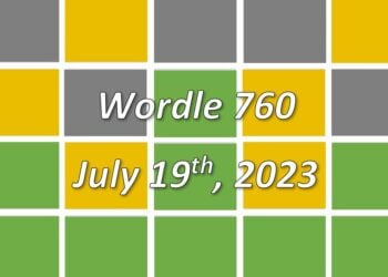 Daily Wordle 760 - 19th July 2023