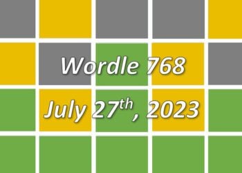 Daily Wordle 768 - 27th July 2023