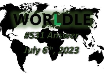 Daily Worldle 531 Answers - July 6th 2023