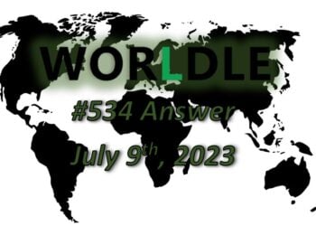 Daily Worldle 534 Answers - July 9th 2023