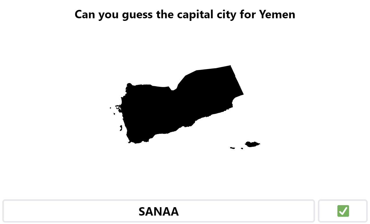 Daily Worldle 534 Bonus Capital City - July 9th 2023