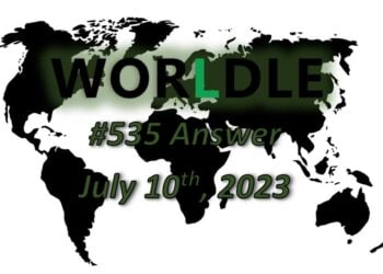 Daily Worldle 535 Answers - July 10th 2023