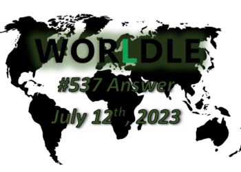 Daily Worldle 537 Answers - July 12th 2023