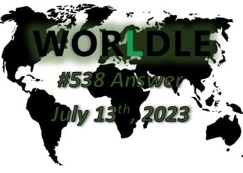 Daily Worldle 538 Answers - July 13th 2023