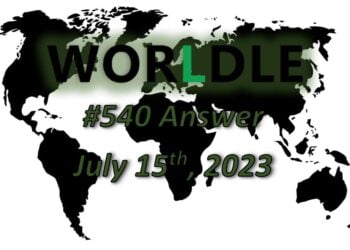 Daily Worldle 540 Answers - July 15th 2023