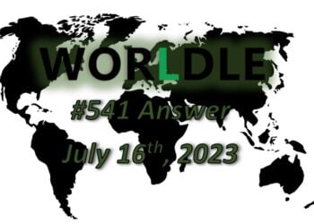 Daily Worldle 541 Answers - July 16th 2023