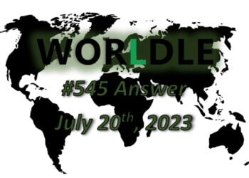 Daily Worldle 545 Answers - July 20th 2023