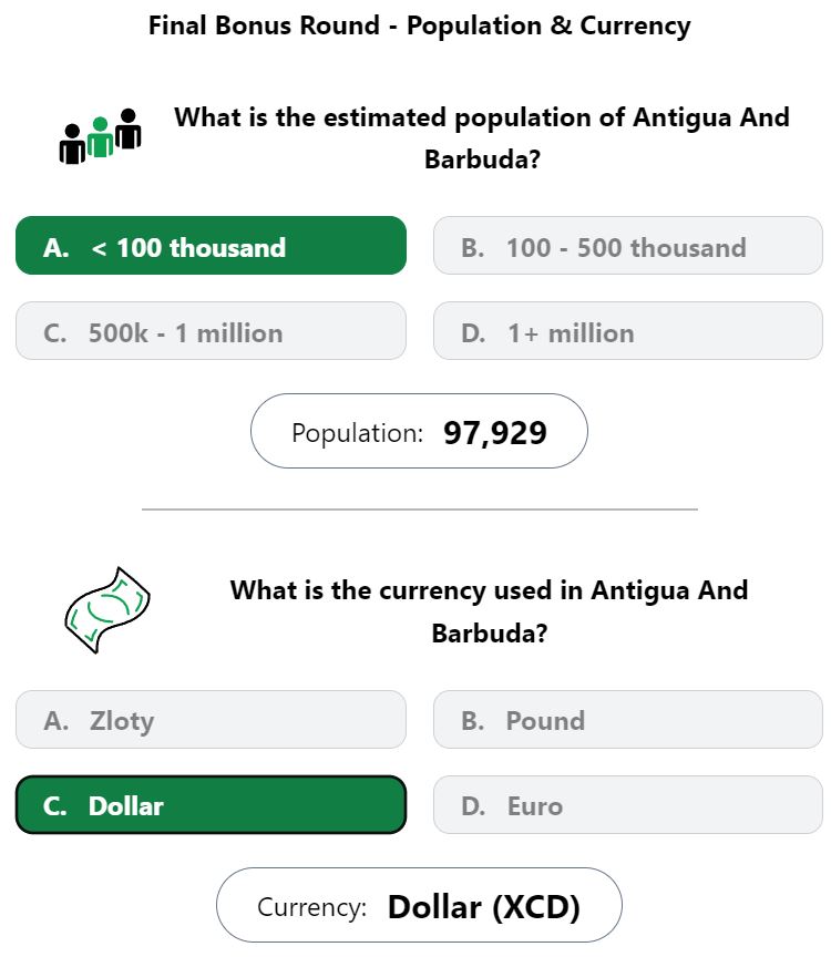 Daily Worldle 545 Bonus Currency & Population Answer - July 20th 2023