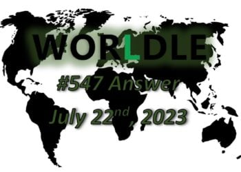 Daily Worldle 547 Answers - July 22nd 2023