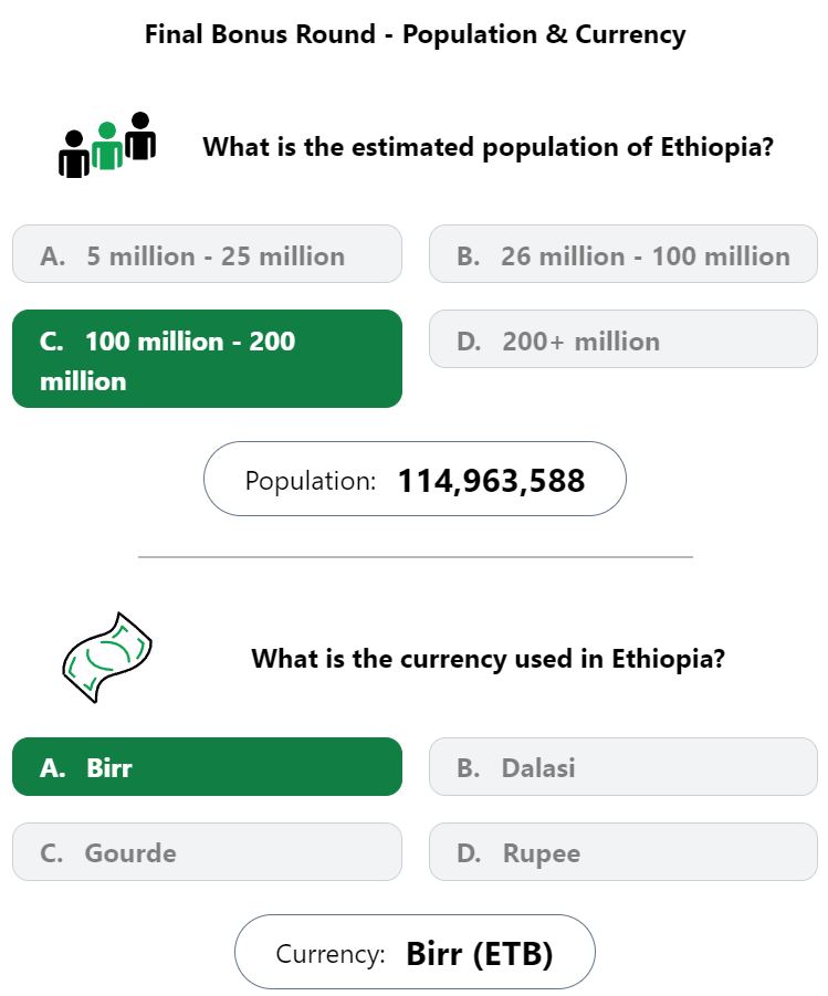 Daily Worldle 548 Bonus Currency & Population Answer - July 23rd 2023