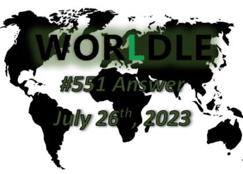 Daily Worldle 551 Answers - July 26th 2023