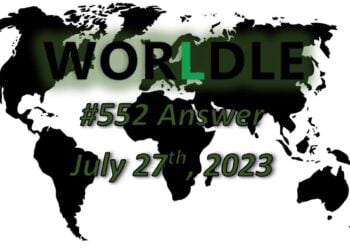 Daily Worldle 552 Answers - July 27th 2023