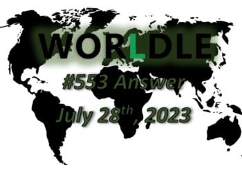 Daily Worldle 553 Answers - July 28th 2023