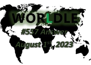 Daily Worldle 557 Answers - August 1st 2023
