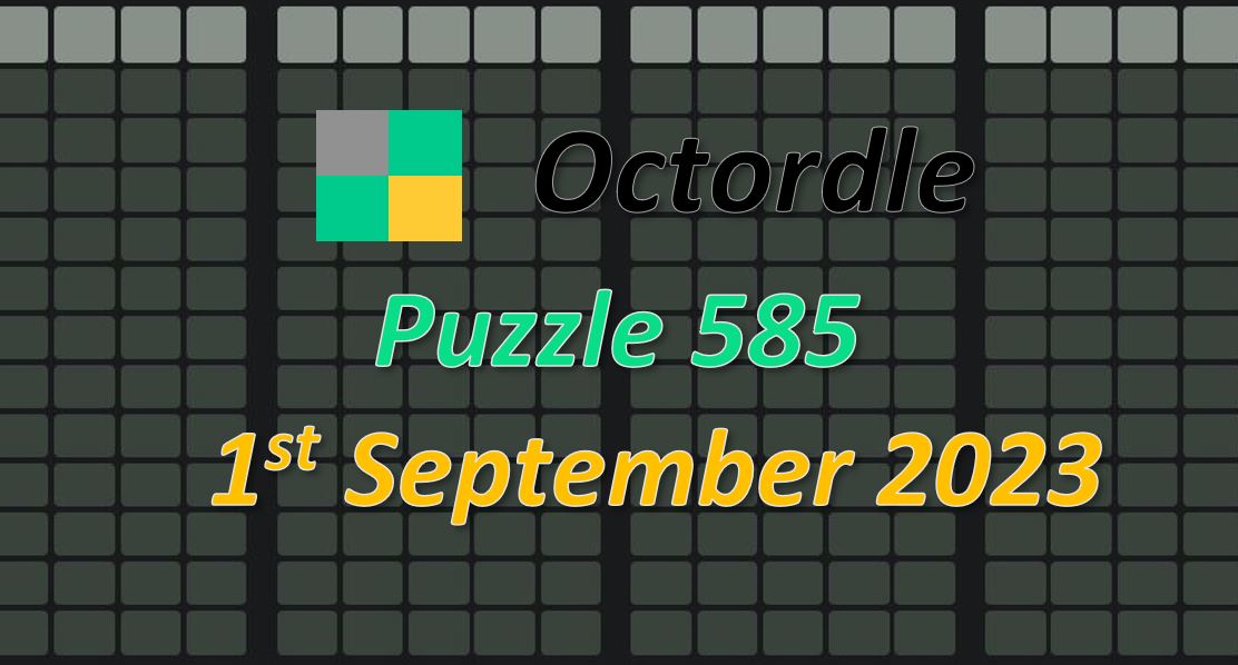 Daily Octordle 585 - September 1st 2023