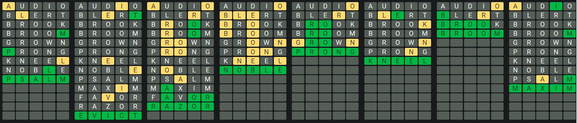 Daily Octordle Answer 566 - August 13th 2023