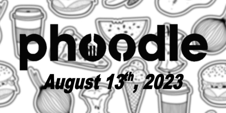 Daily Phoodle - 13th August 2023