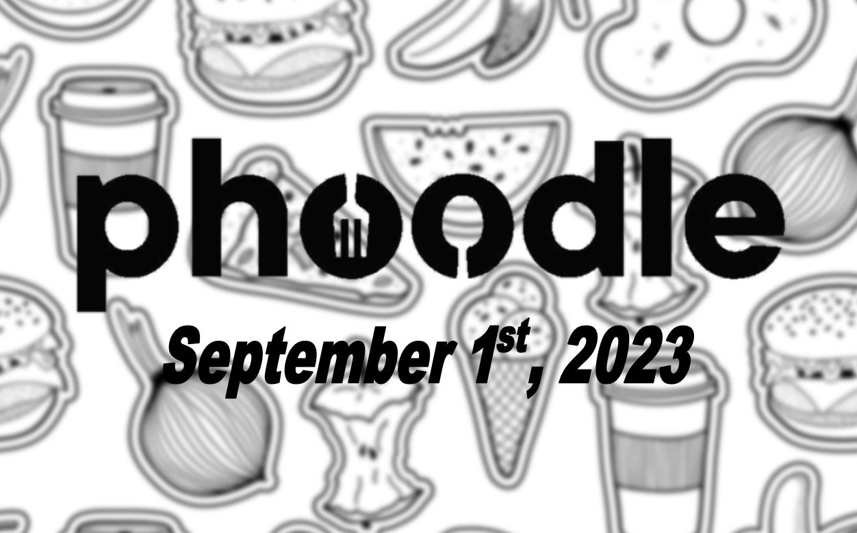 Daily Phoodle - 1st September 2023