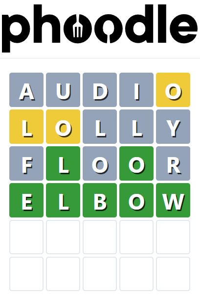 Daily Phoodle Answer 480 - 31st August 2023