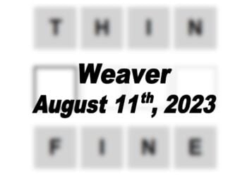 Daily Weaver Answers - 11th August 2023