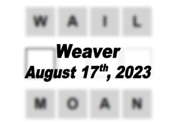 Daily Weaver Answers - 17th August 2023