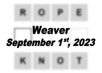 Daily Weaver Answers - 1st September 2023