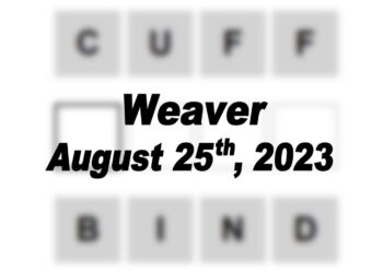 Daily Weaver Answers - 25th August 2023