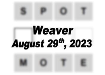 Daily Weaver Answers - 29th August 2023