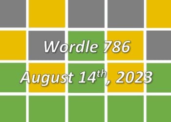 Daily Wordle 786 - 14th August 2023