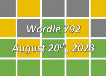 Daily Wordle 792 - 20th August 2023