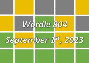 Daily Wordle 804 - 1st September 2023