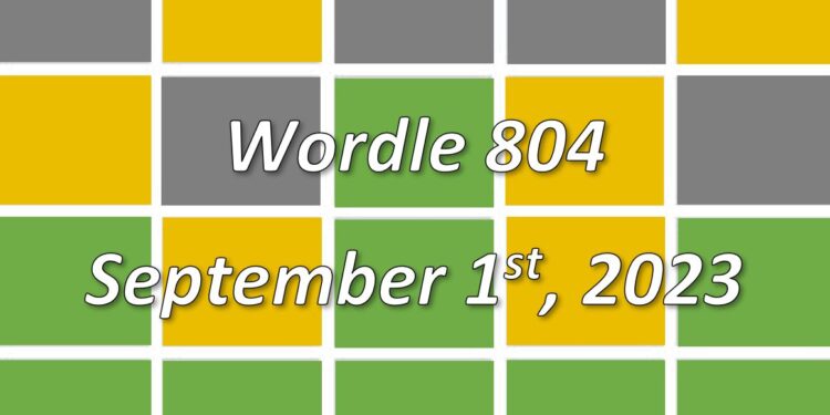 Daily Wordle 804 - 1st September 2023