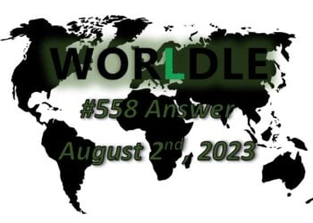 Daily Worldle 558 Answers - August 2nd 2023