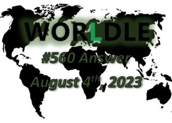 Daily Worldle 560 Answers - August 4th 2023