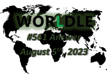 Daily Worldle 561 Answers - August 5th 2023