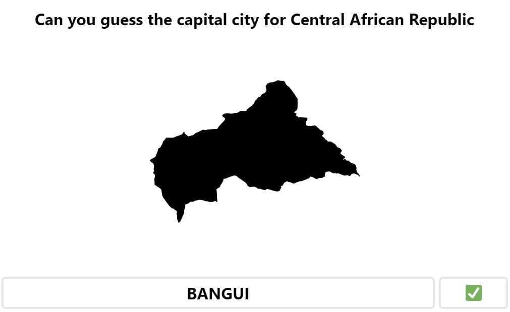 Daily Worldle 561 Bonus Capital City - August 5th 2023