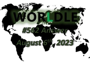 Daily Worldle 562 Answers - August 6th 2023