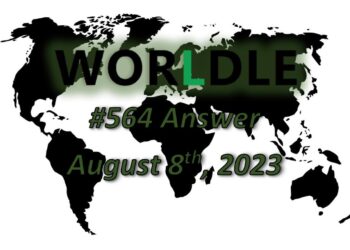 Daily Worldle 564 Answers - August 8th 2023