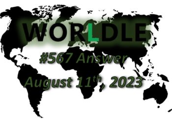 Daily Worldle 567 Answers - August 11th 2023