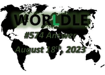 Daily Worldle 574 Answers - August 18th 2023