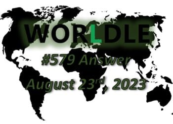 Daily Worldle 579 Answers - August 23rd 2023