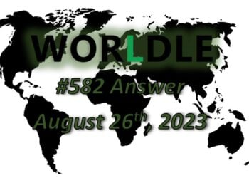 Daily Worldle 582 Answers - August 26th 2023